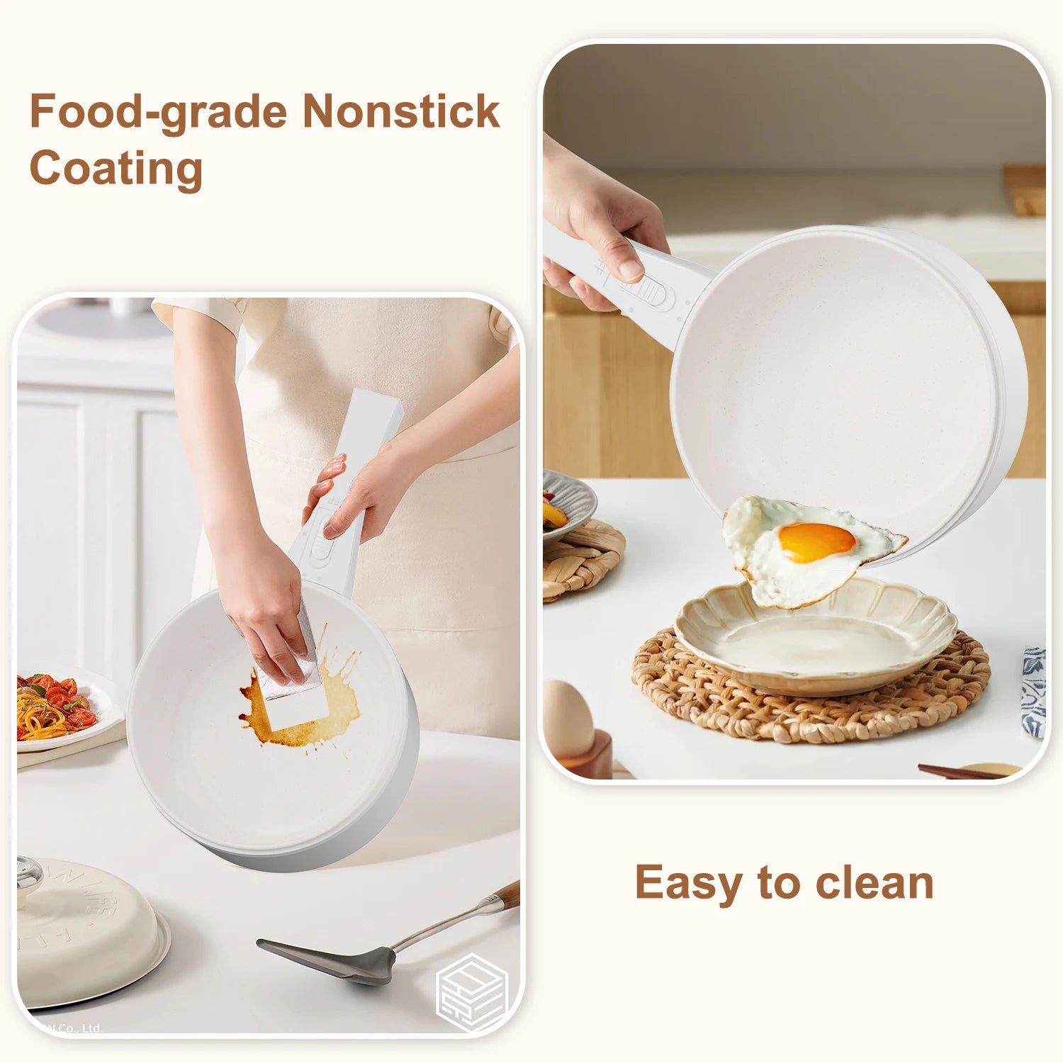 Hot Pot with Steamer, Non-Stick Fryer Pan, 1.5L Electric Pot with Power Adjustment - Our Families Kitchen