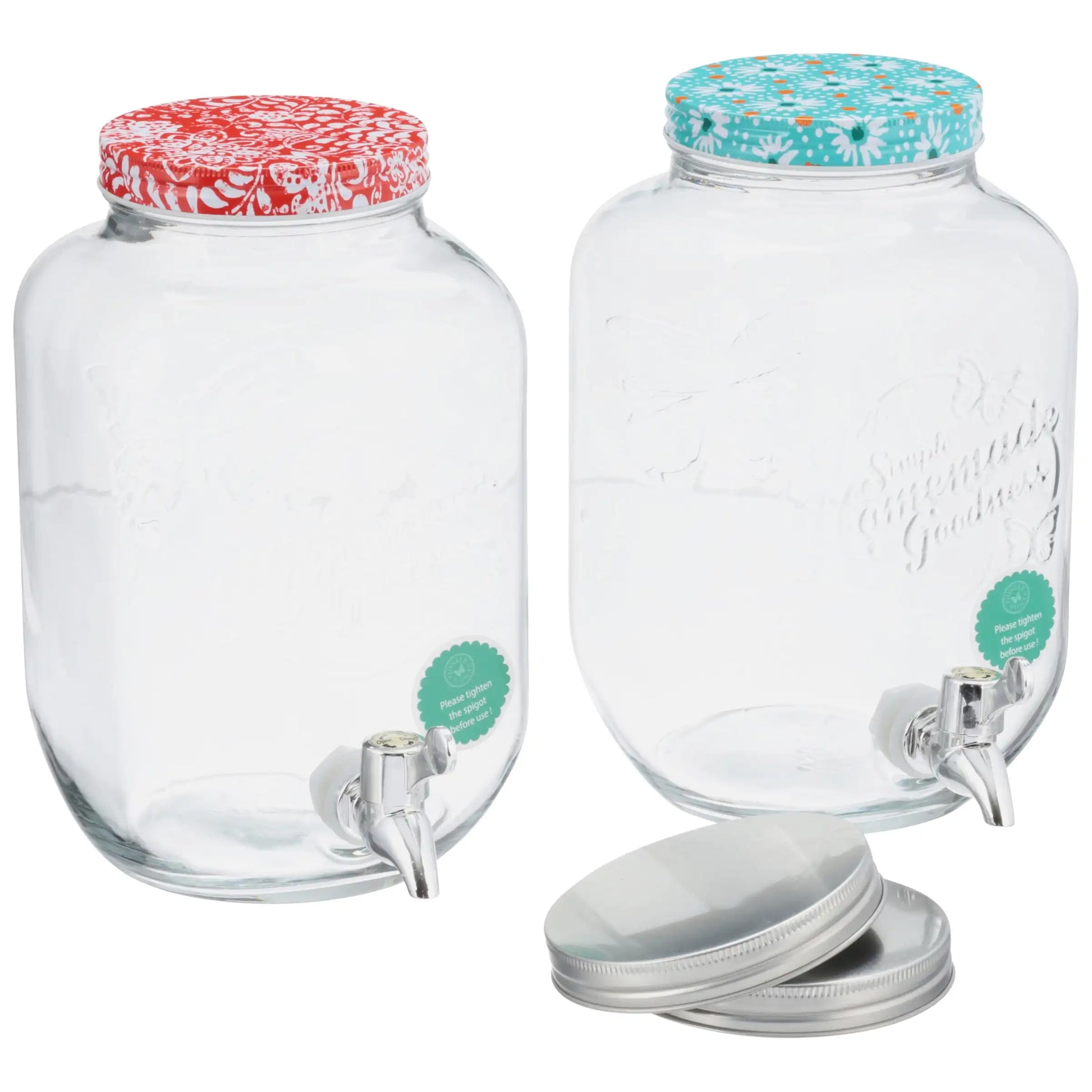 Easy Clear Beverage Dispenser Set with Ice Bucket, Chalk Board and Chalk Pencil - Our Families Kitchen