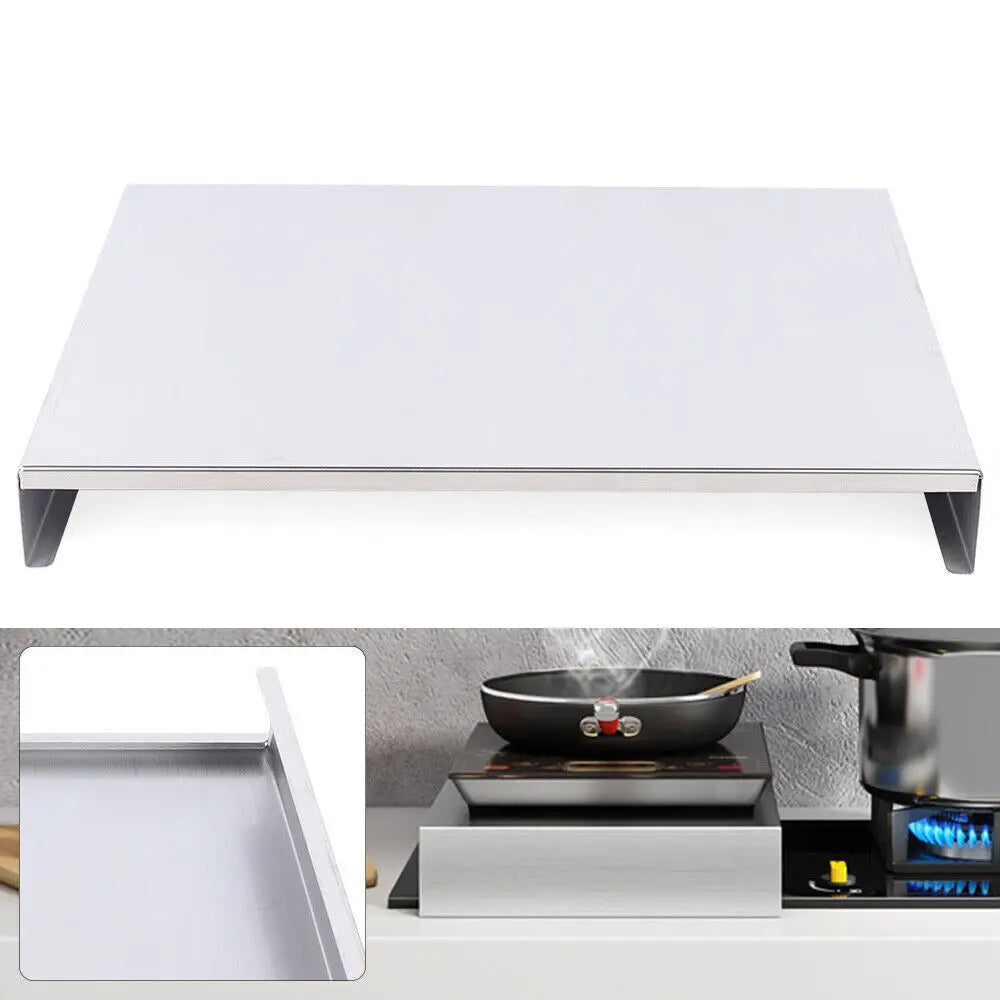 Stove Top Cover Stainless Steel Gas Stove Top Burner Protective Cover Bracket