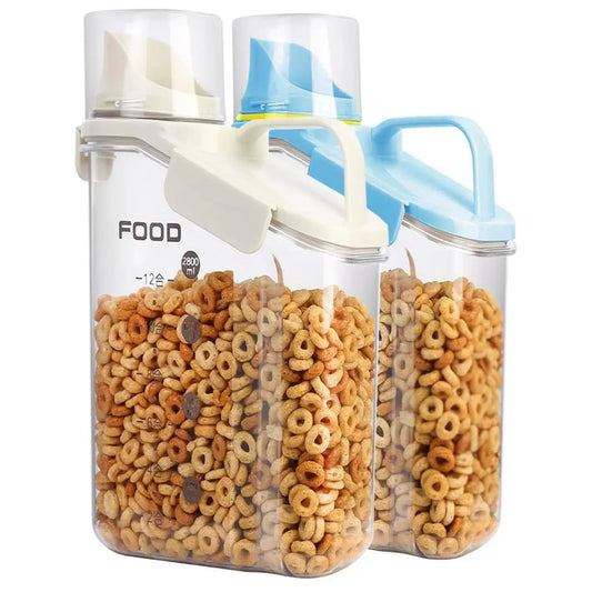 2Pack ,2.8L Airtight Large Storage Containers with Pouring Spout - Our Families Kitchen