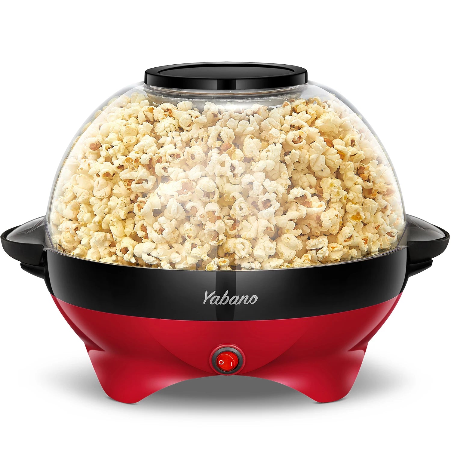 Popcorn Machine, 6-Quart Popcorn Popper maker, Nonstick Plate, Electric Stirring with Quick-Heat Technology, Cool Touch Handles - Our Families Kitchen