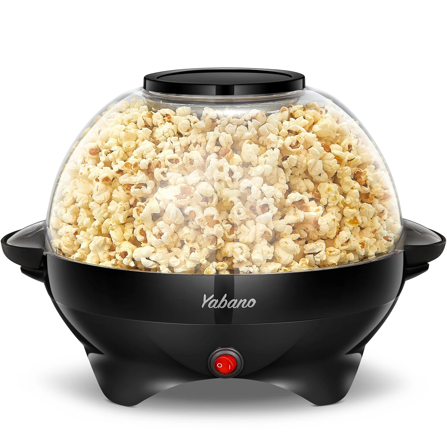Popcorn Machine, 6-Quart Popcorn Popper maker, Nonstick Plate, Electric Stirring with Quick-Heat Technology, Cool Touch Handles - Our Families Kitchen