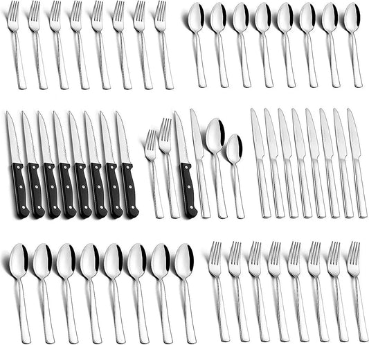 48 Pcs Set for 8 Stainless Steel Flatware Cutlery