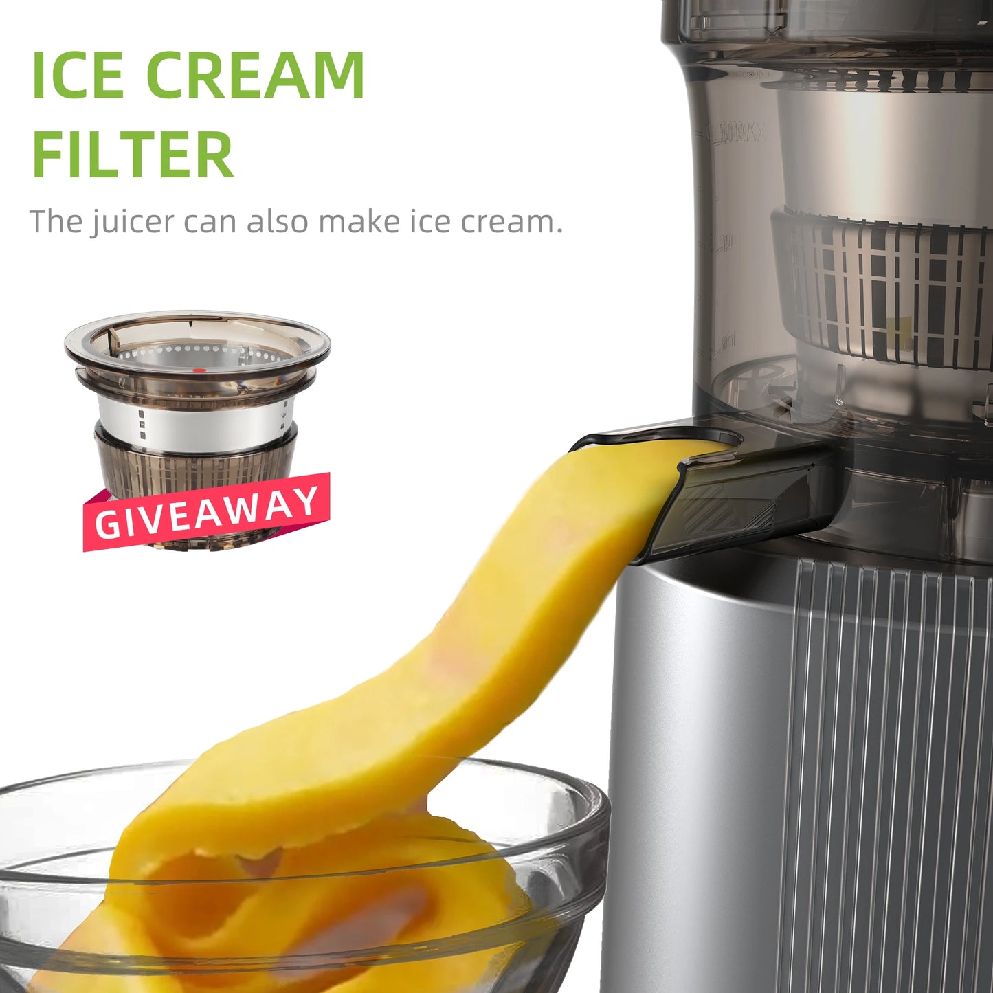 BioloMix Cold Press Juicer, Slow Masticating Juice Extractor Fits Whole Fruits - Our Families Kitchen