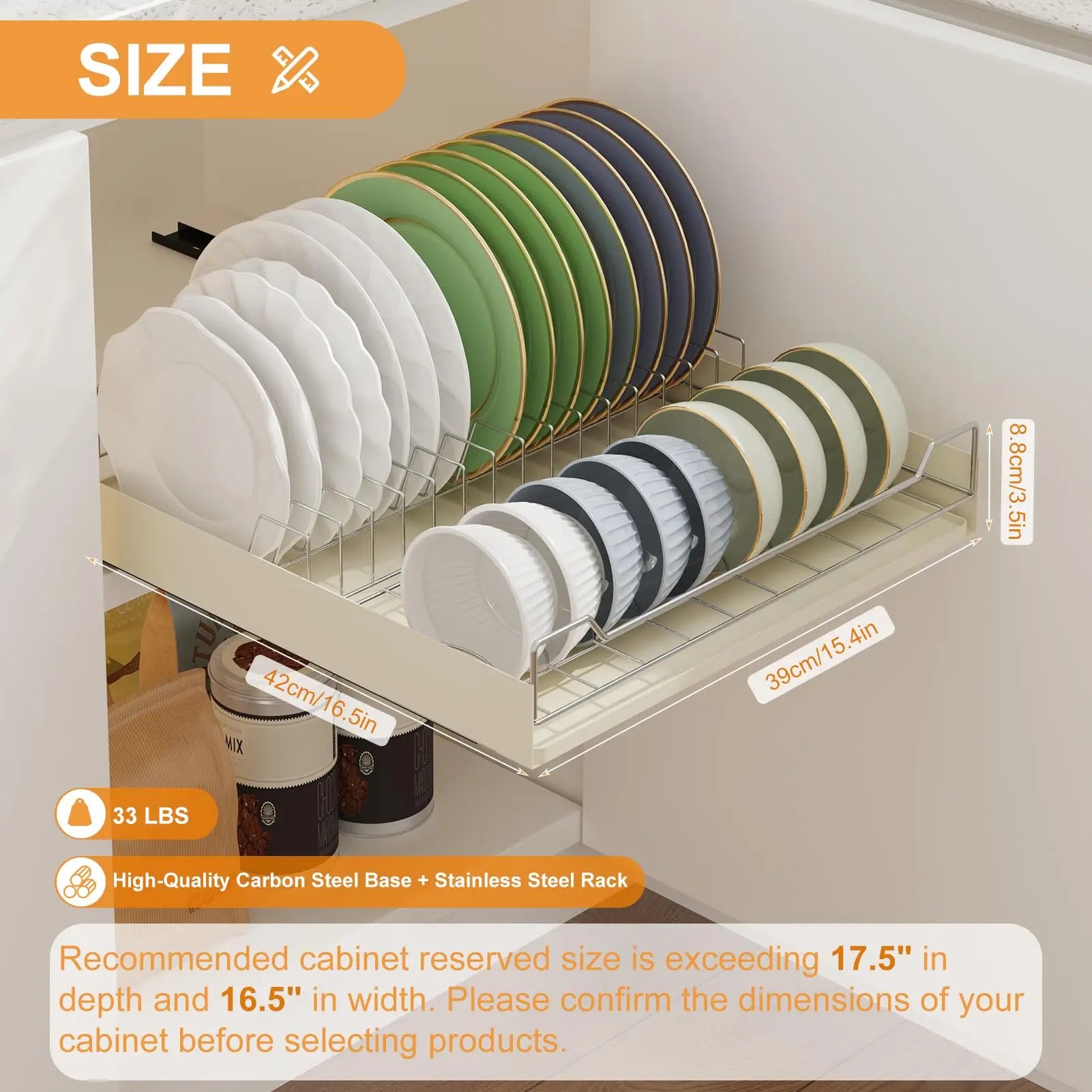 Pull Out Cabinet Organizer, Slide Dish Drying Rack for Kitchen Cabinets, - Our Families Kitchen