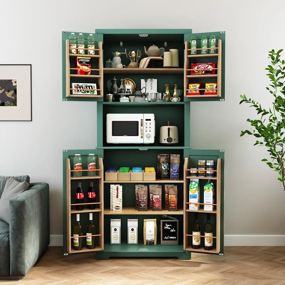 Kitchen Pantry Storage Cabinet, Freestanding Larger Cupboard - Our Families Kitchen