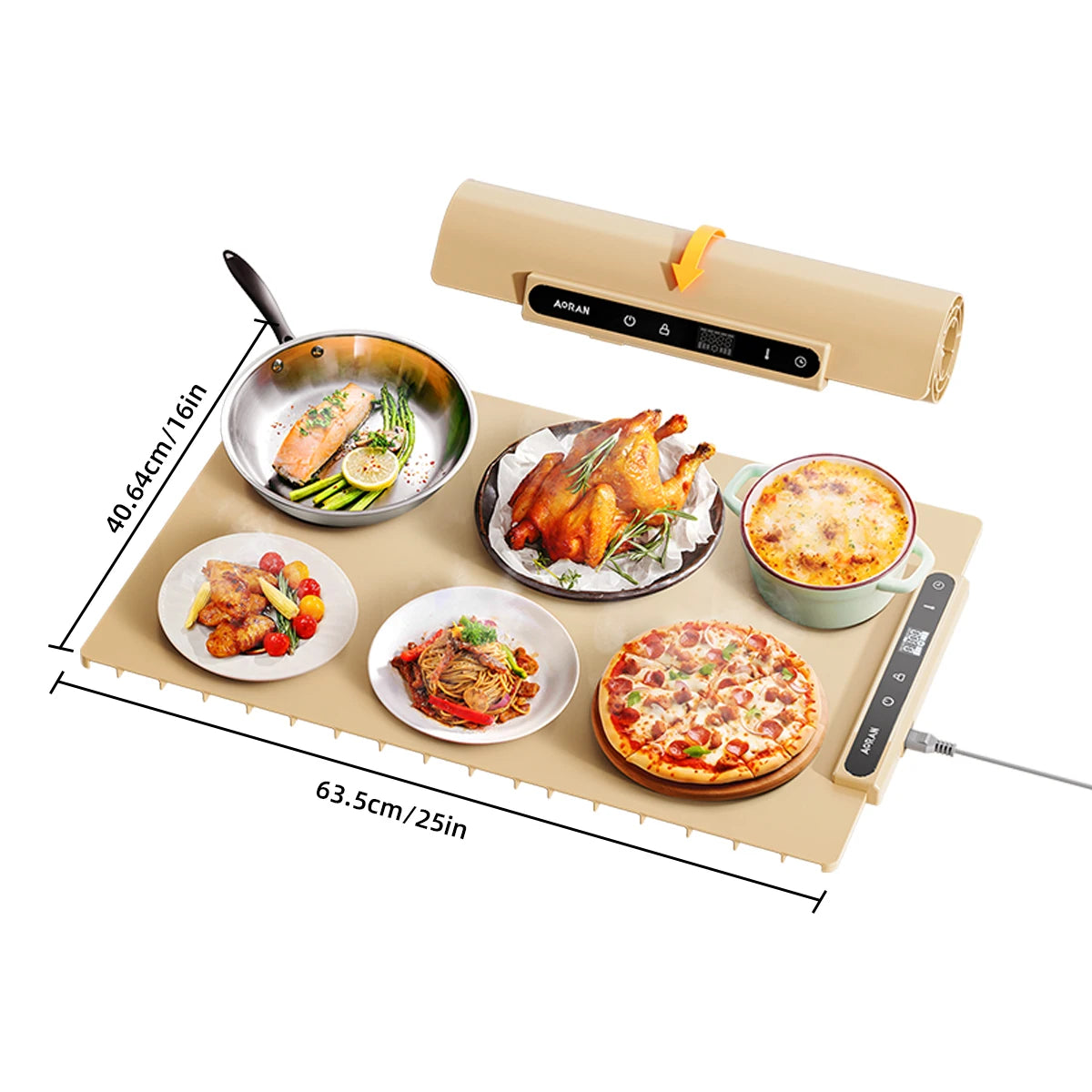Aoran, Adjustable Temperature Folding Heating Pad, Silicone Quick Heating Plate - Our Families Kitchen