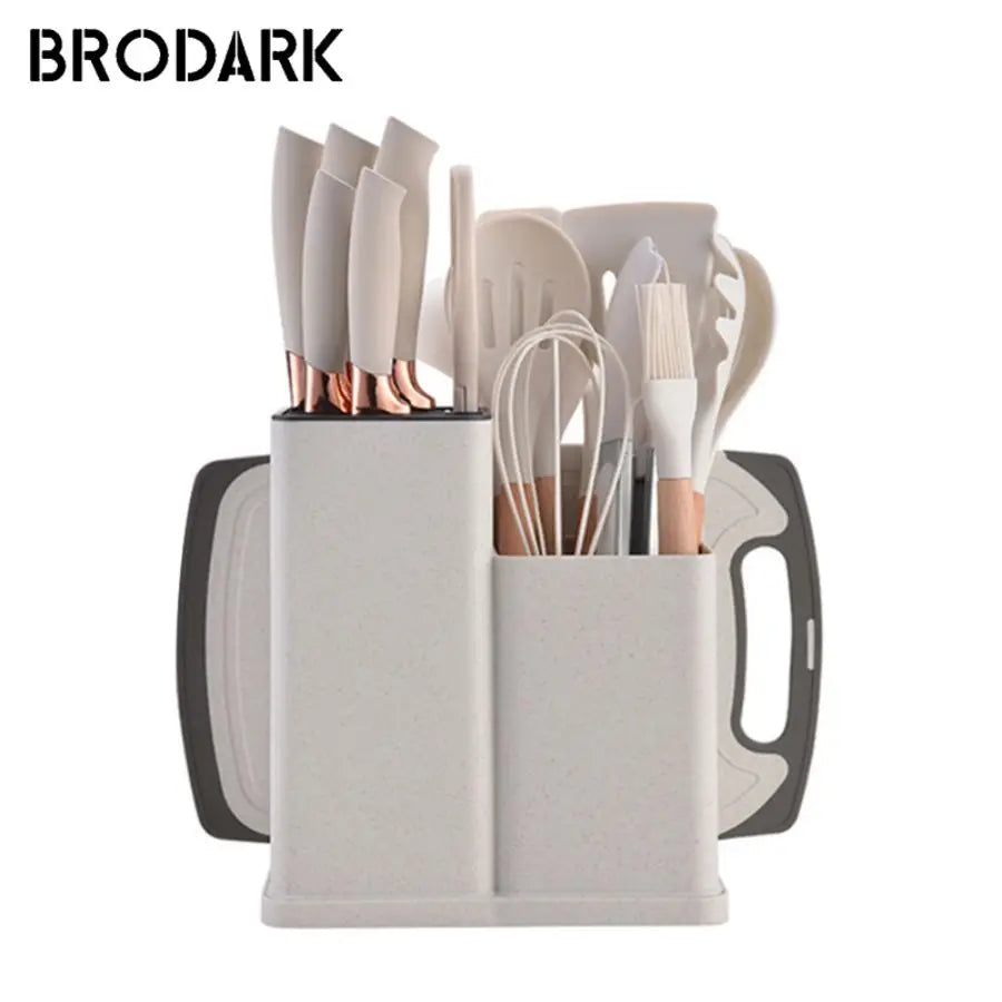 19pcs Food Grade Silicone Brodark Kitchenware Set