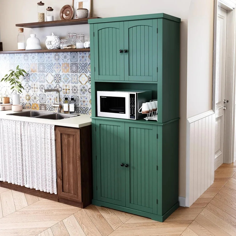 Kitchen Pantry Storage Cabinet, Freestanding Larger Cupboard - Our Families Kitchen