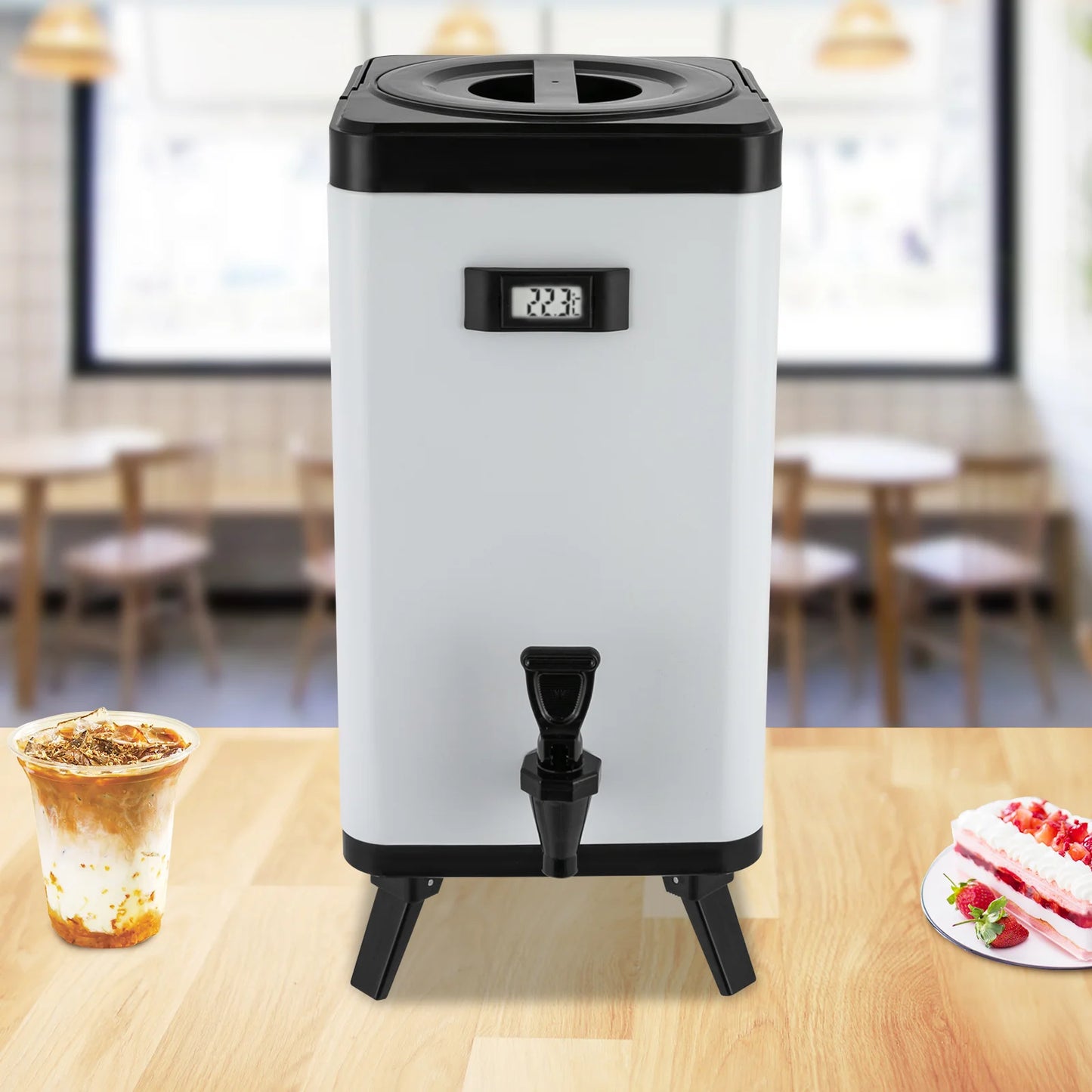 Stainless Steel Insulated Drink Dispenser with Faucet Thermos Kitchenware 12L
