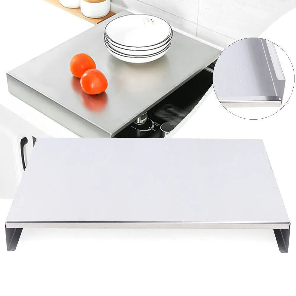 Stove Top Cover Stainless Steel Gas Stove Top Burner Protective Cover Bracket