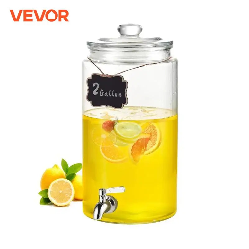VEVOR Beverage Dispenser 2 Gallon with Stainless Steel Spigot r Dispenser for Restaurants Parties