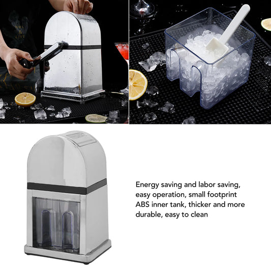 Manual Ice Crusher Labor Saving Hand Crank Shaved Ice Machine