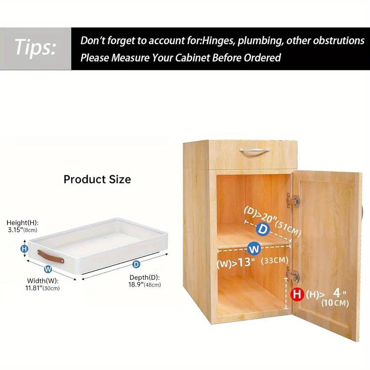 Pull out Cabinet Organizer Fixed with Adhesive Nano Film, Heavy Duty Shelves Drawer Storage - Our Families Kitchen