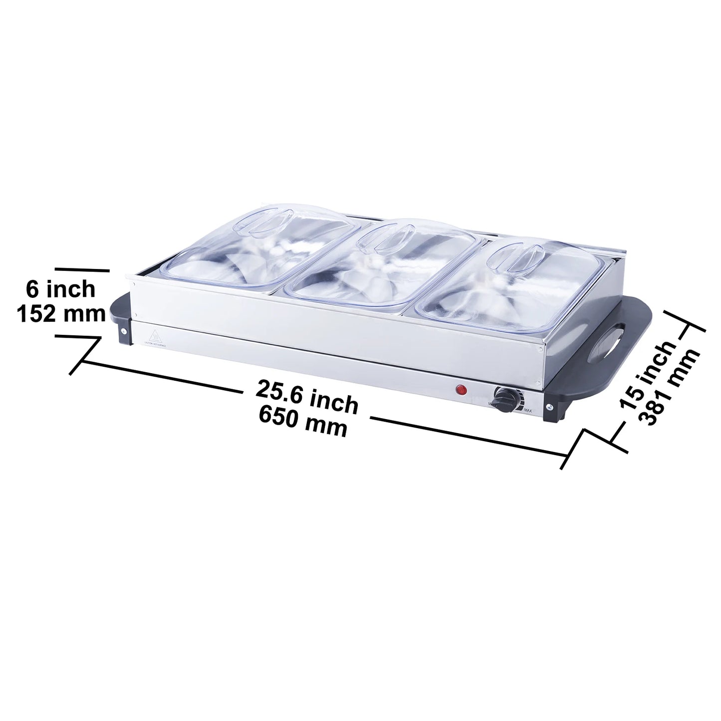 VEVOR Electric Buffet Server, Electric Warming Tray, with Temp Control