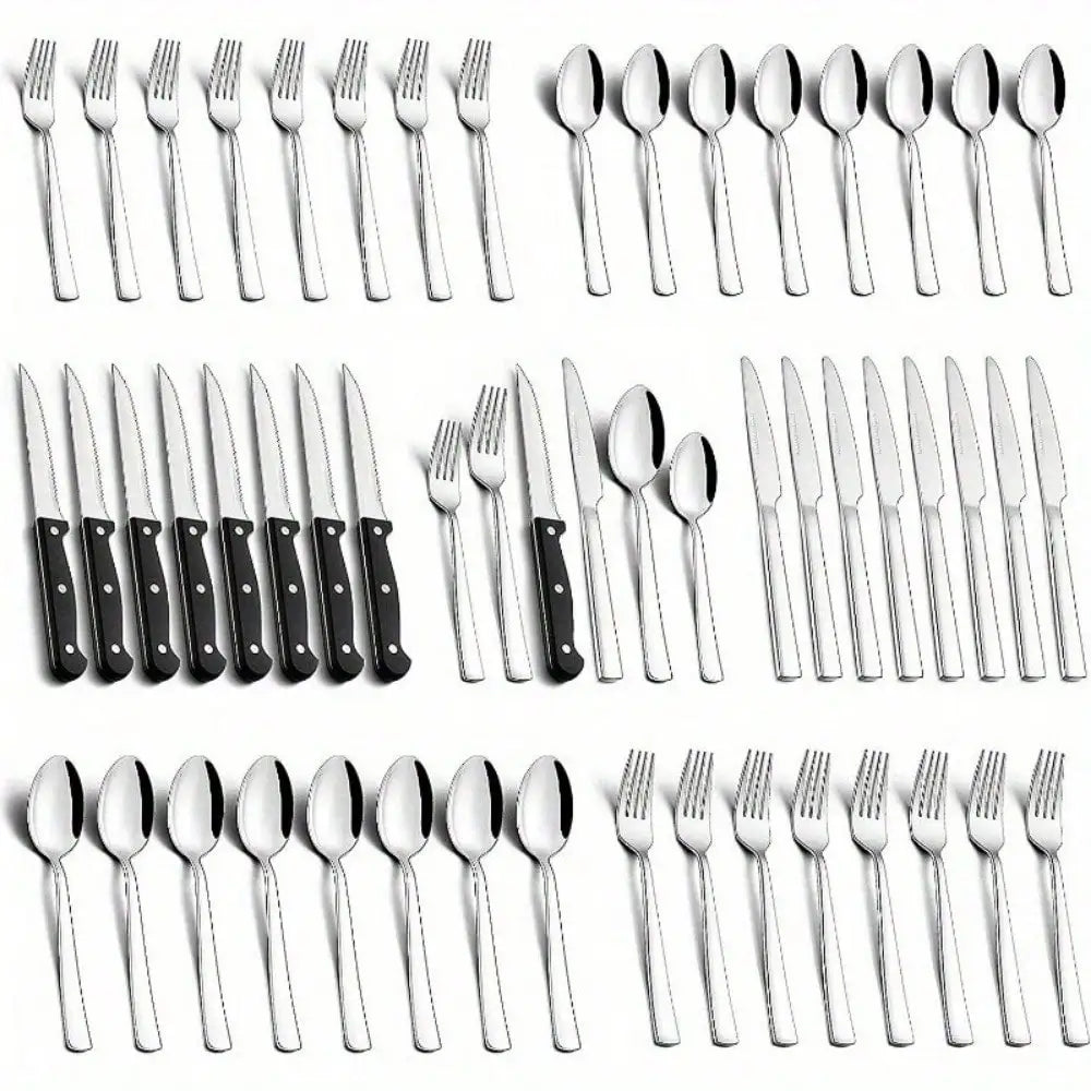 Stainless Steel, Home Kitchen Cutlery Set For 8, Dishwasher Safe - Our Families Kitchen