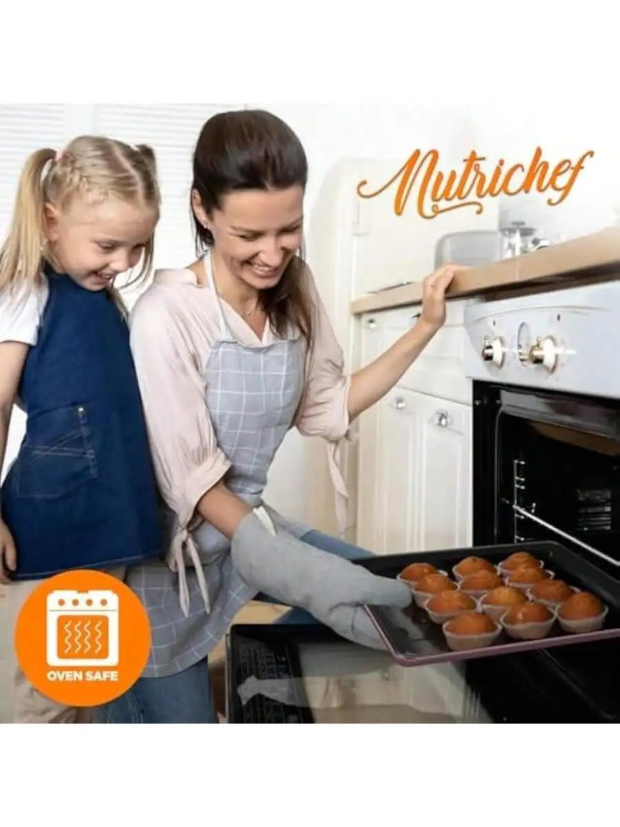 NutriChef 8-Piece Nonstick Stackable Bakeware Set, Non-Stick Coating 450°F Oven