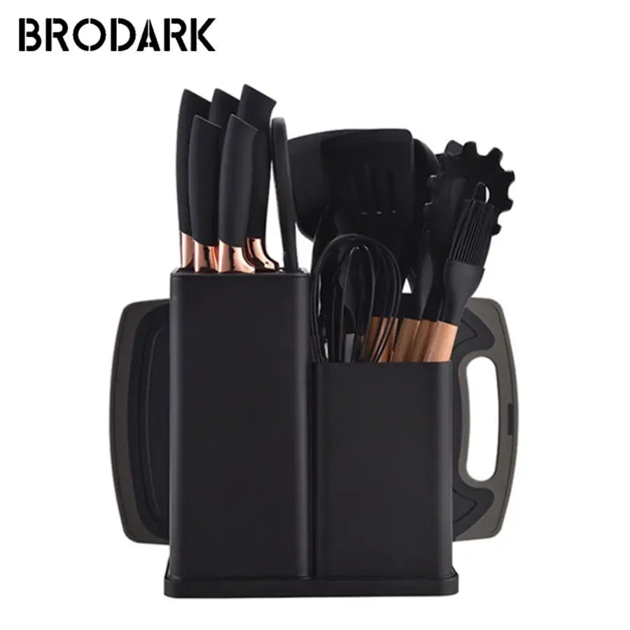 19pcs Food Grade Silicone Brodark Kitchenware Set