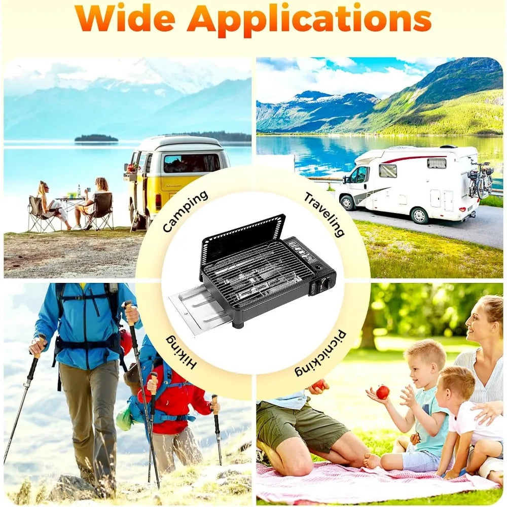 Portable Gas Grill Stove With Adjustable Firepower