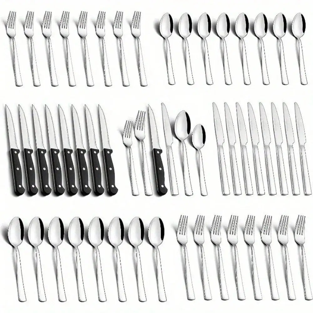 Stainless Steel, Home Kitchen Cutlery Set For 8, Dishwasher Safe - Our Families Kitchen