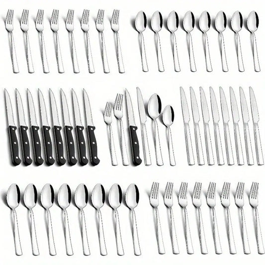 Stainless Steel, Home Kitchen Cutlery Set For 8, Dishwasher Safe - Our Families Kitchen
