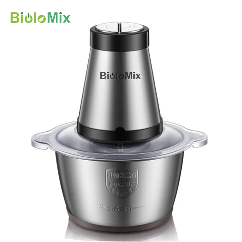 Stainless steel 2 Speeds 500W 2L big capacity Chopper Meat Grinder Food Processor