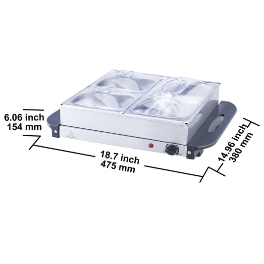 VEVOR Electric Buffet Server, Electric Warming Tray, with Temp Control