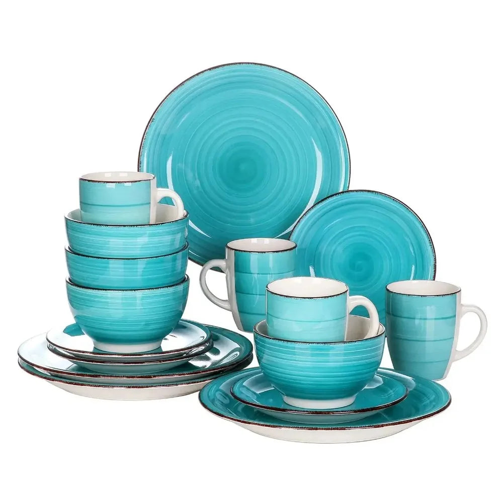 Vancasso Bella 16PCS Tableware Porcelain Dinnerware Set Vintage Ceramic Plate Set - Our Families Kitchen