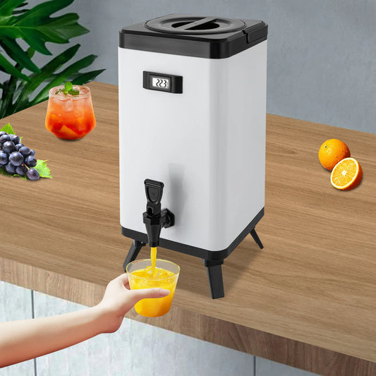Stainless Steel Insulated Drink Dispenser with Faucet Thermos Kitchenware 12L