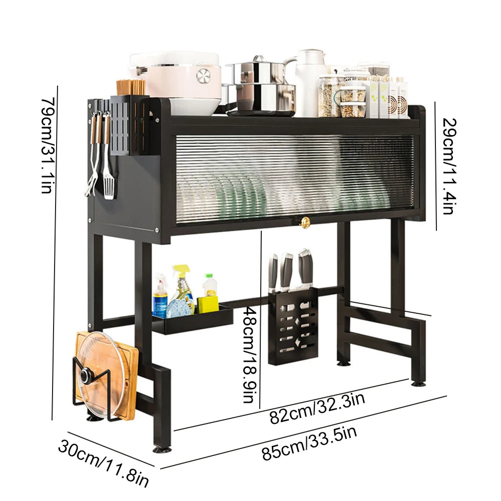 Cabinet Door Storage Over The Sink Rack Kitchen Dish Drainer, Multi-Functional Large. - Our Families Kitchen