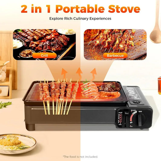 Portable Gas Grill Stove With Adjustable Firepower