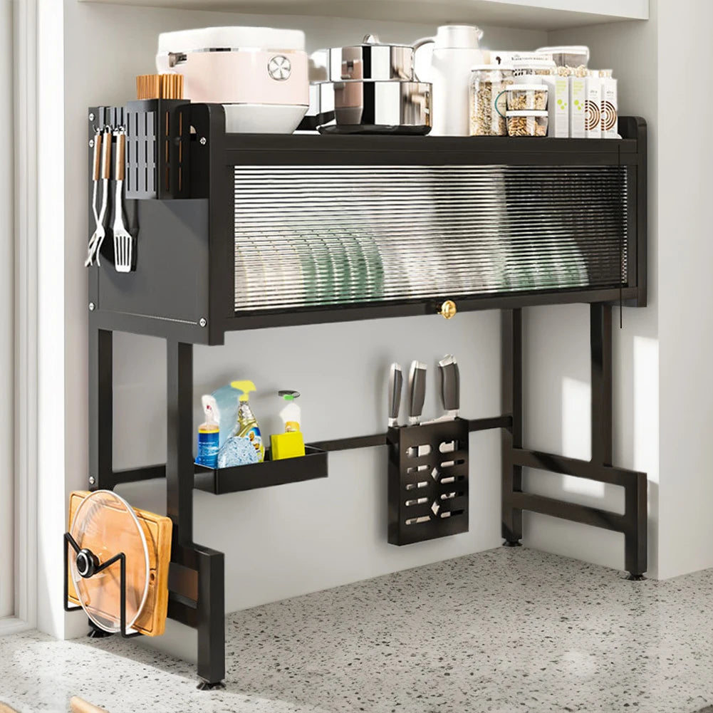 Cabinet Door Storage Over The Sink Rack Kitchen Dish Drainer, Multi-Functional Large. - Our Families Kitchen