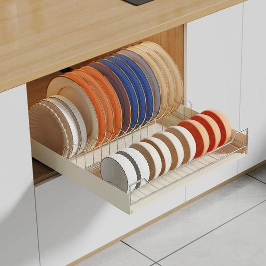 Pull Out Cabinet Organizer, Slide Dish Drying Rack for Kitchen Cabinets, - Our Families Kitchen